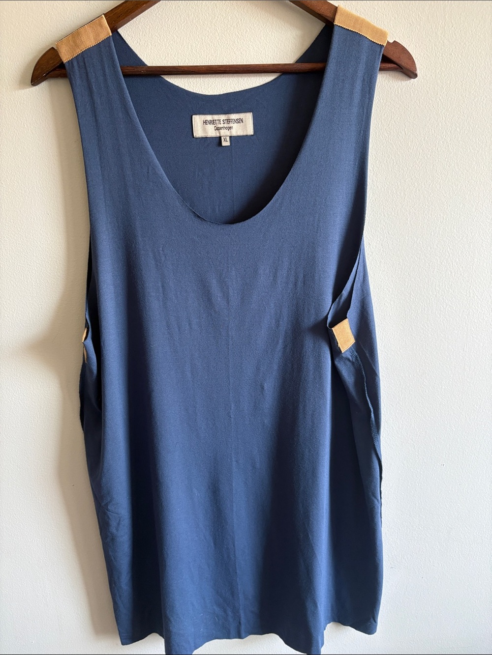 Henriette Steffensen Copenhagen Blue Jersey Tunic Dress XL Scandinavian